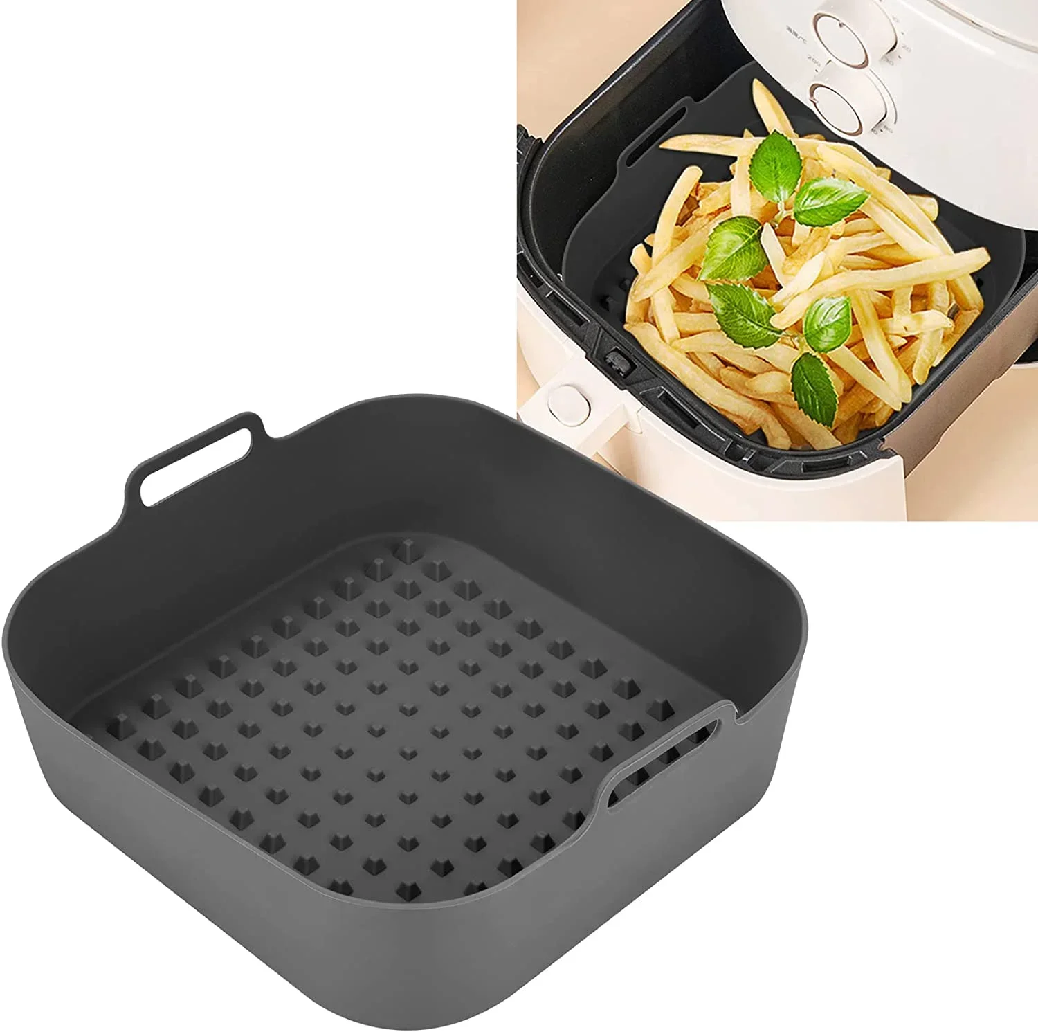Air Fryer Silicone Pot Liner - Air Fryer Silicone Pot Thick Reusable
