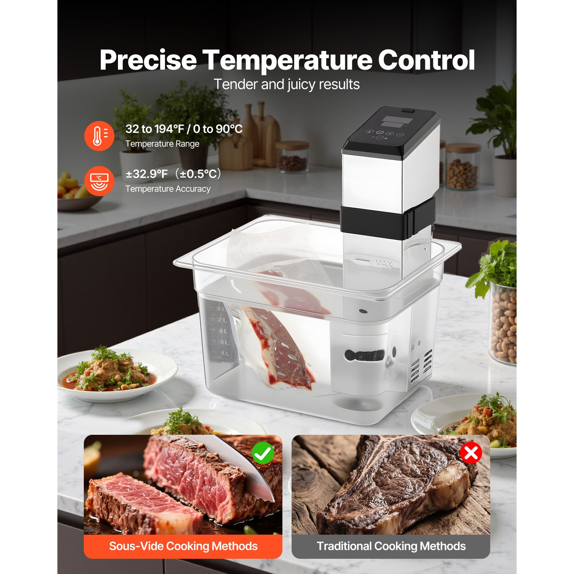 1500W Sous Vide for Precision  - огляд і ціна Digital Sous Vide Precision Cooker
