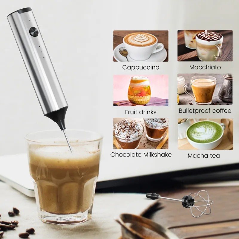 Wireless Electric Mini Milk Fr - огляд і ціна Immersion Hand Blender Set