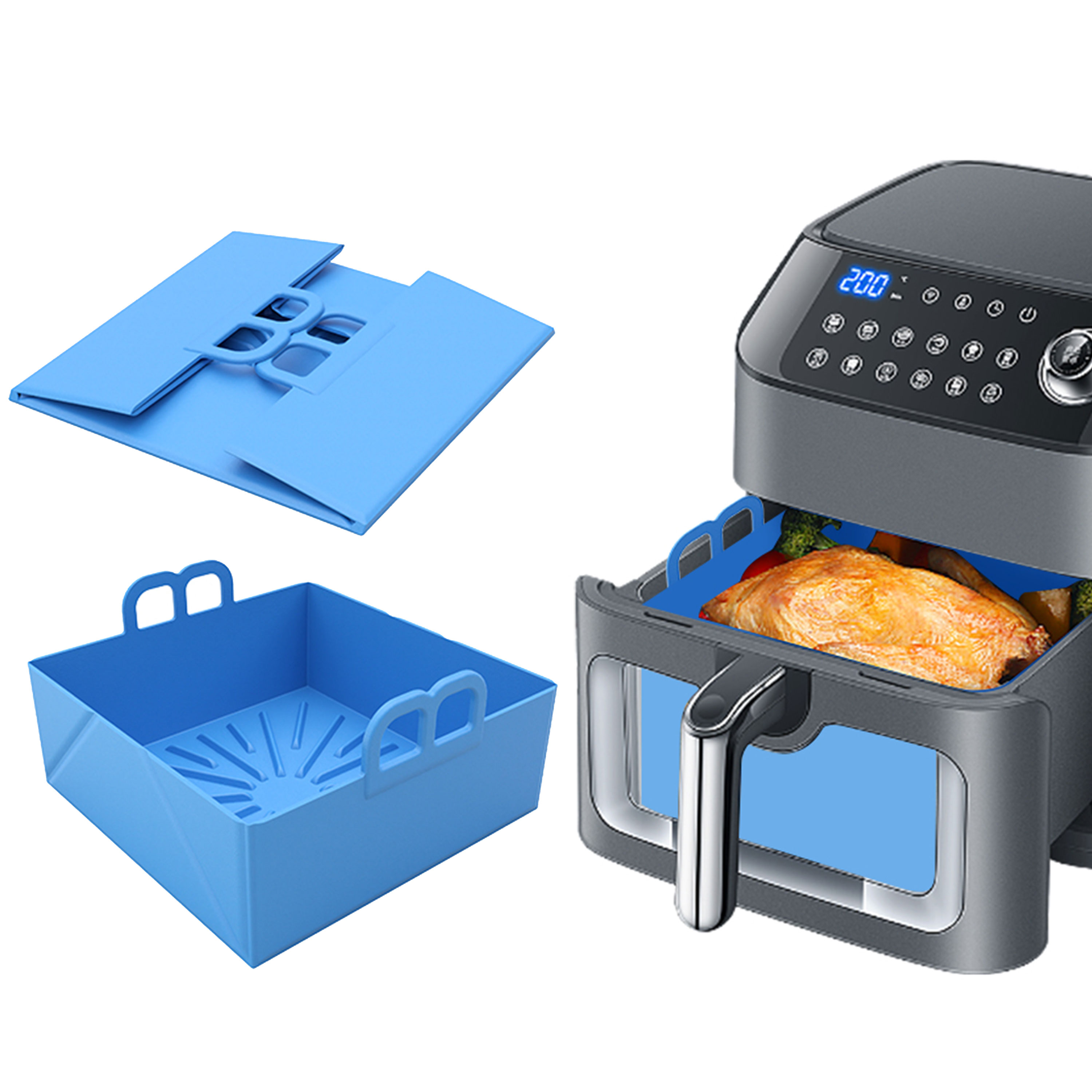 Folding Air Fryer Silicone Tra - огляд і ціна Air Fryer Silicone Pot Liner