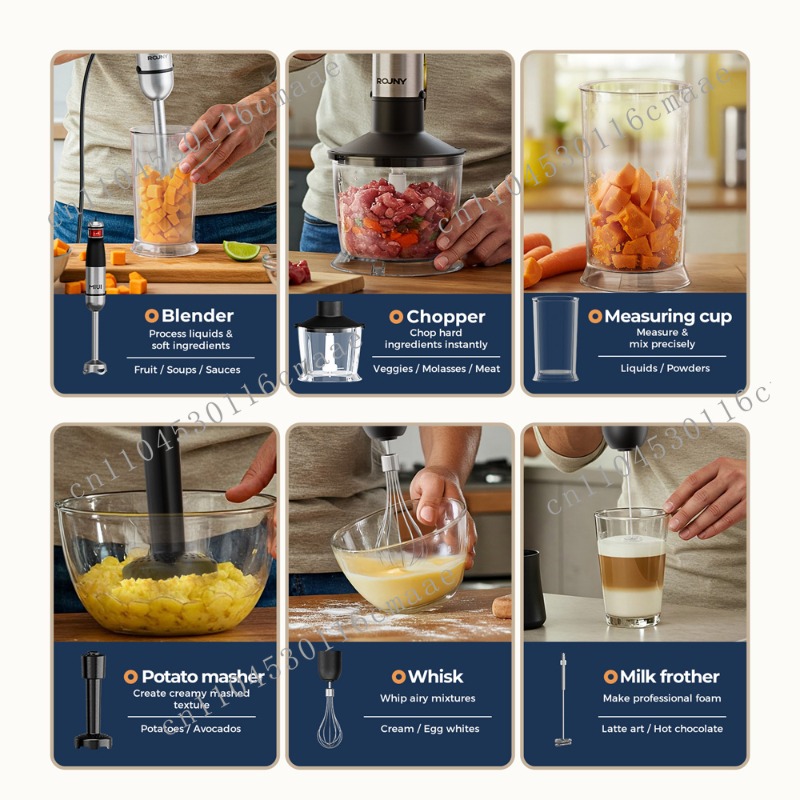6-in-1  1200W Powerful Hand Bl - огляд і ціна Immersion Hand Blender Set