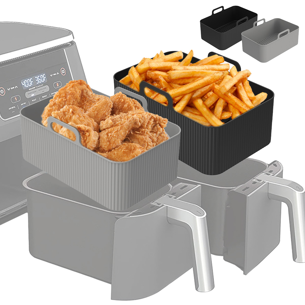 Silicone Air Fryer Liner for N - огляд і ціна Air Fryer Silicone Pot Liner