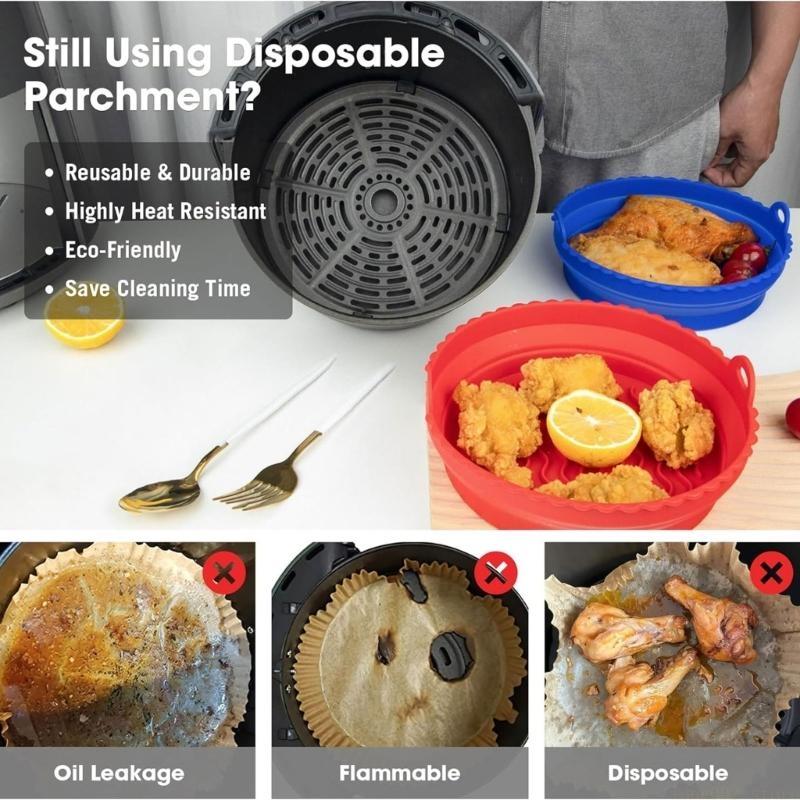 D0AB 2-Pack Air Fryer Silicone - огляд і ціна Air Fryer Silicone Pot Liner