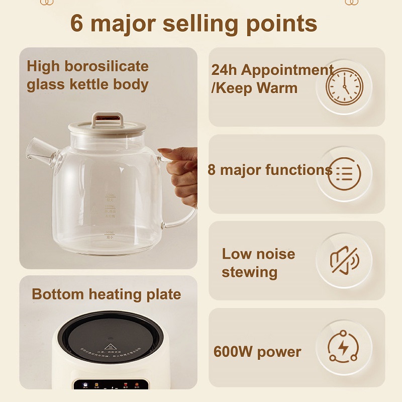 600W Multi-function Health Ket - огляд і ціна Electric Kettle Temperature Control